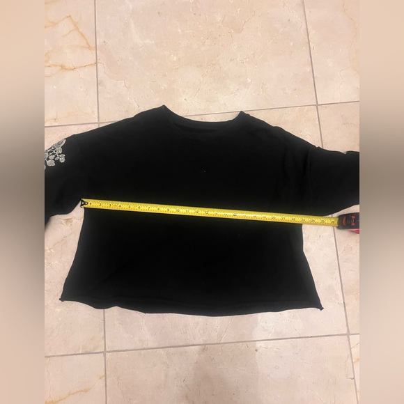 DRIFTWOOD Black embroidered crop sweatshirt - Picture 7 of 7